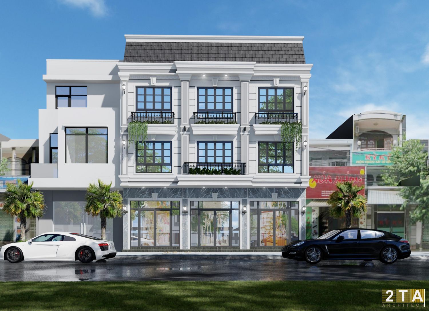 KIẾN TRÚC NGOẠI THẤT NHÀ ANH QUÁCH